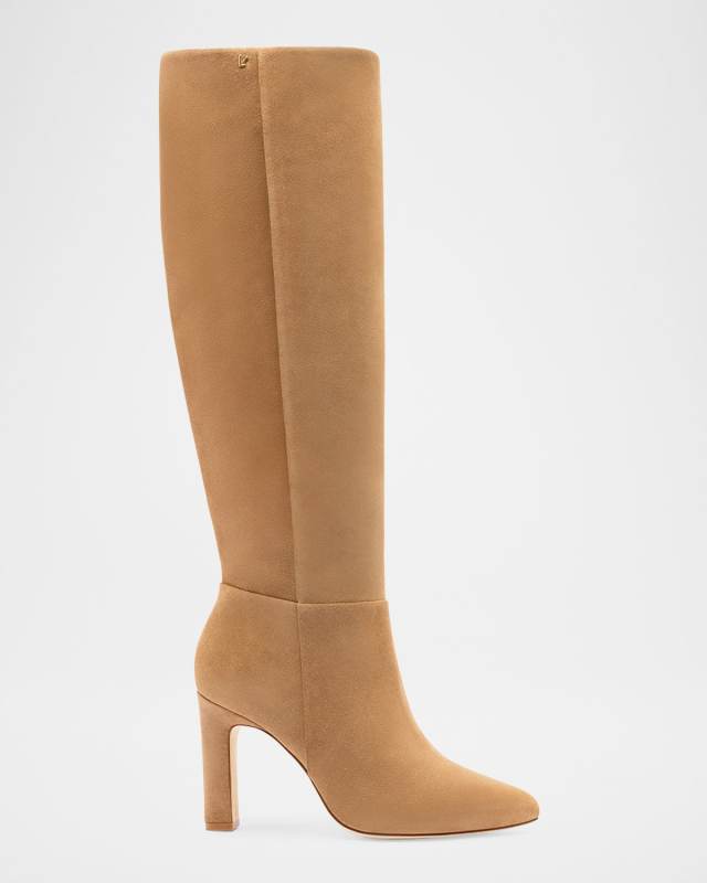 Cindy Suede Knee Boots